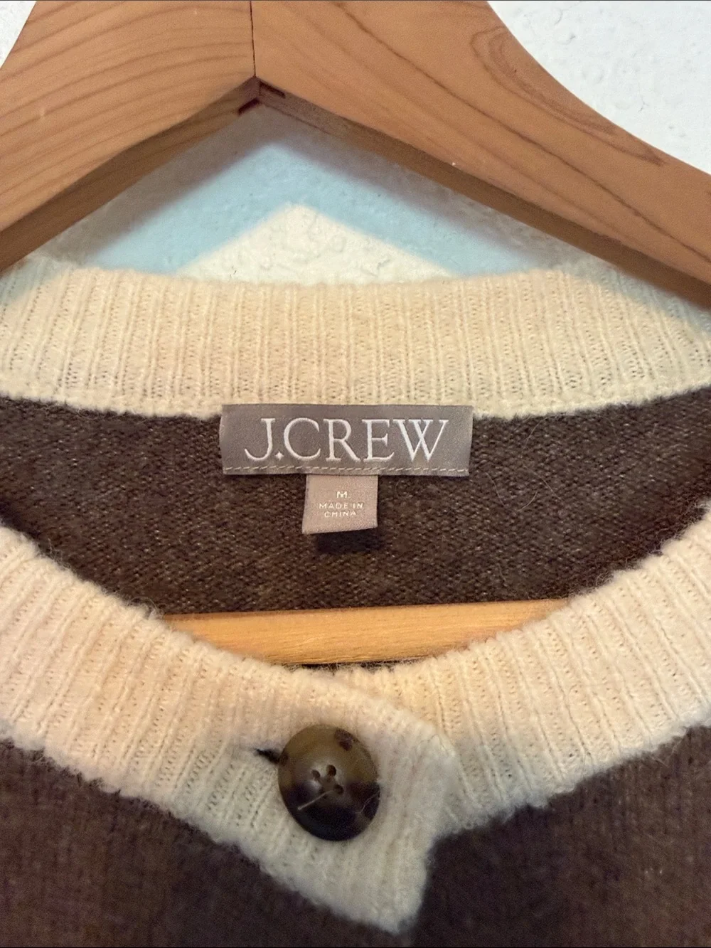 Perfect J.Crew Fair Isle Cardigan in Heather Fawn Muslin Alpaca/Wool Sweater